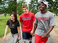 students wearing Cornell gear